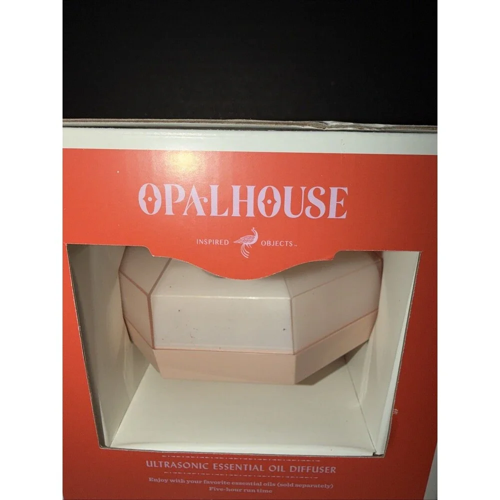 ☀️ Opalhouse 300ml Multi  Ultrasonic Oil Diffuser White/Gold open box